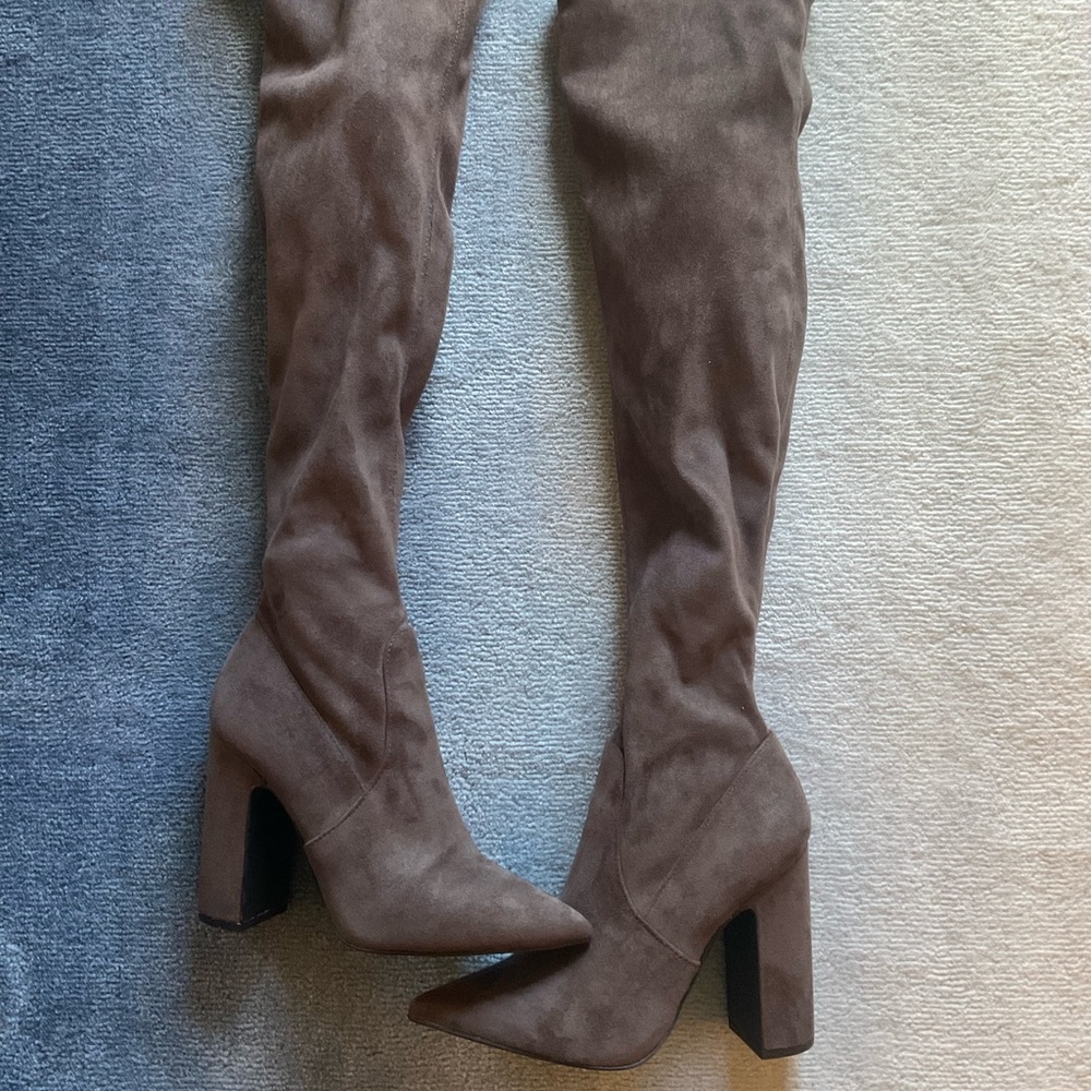 Suede over the knee boots